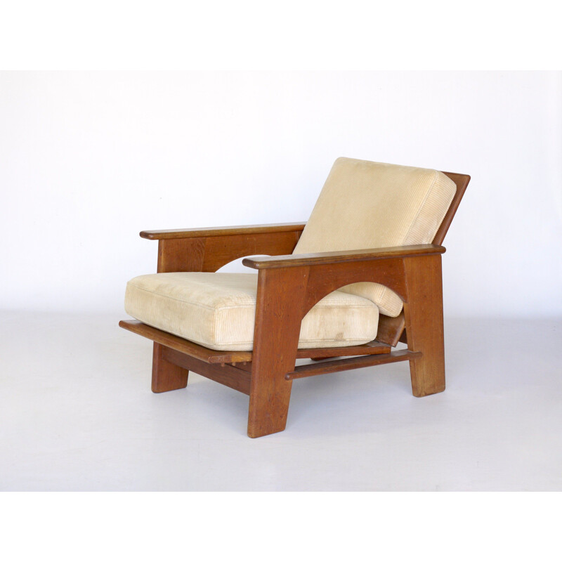 Grand fauteuil réglable vintage par Bas van Pelt pour My Home 1930