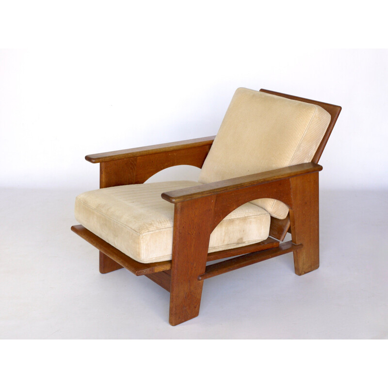 Grote vintage verstelbare fauteuil van Bas van Pelt voor My Home 1930