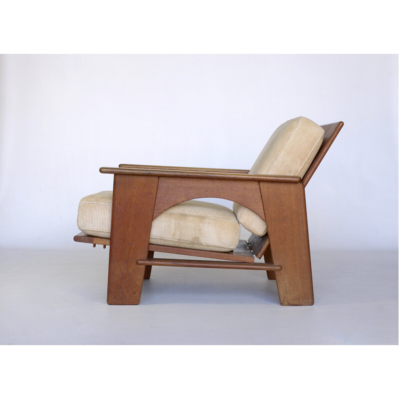 Large vintage Adjustable Armchair by Bas van Pelt for My Home 1930s
