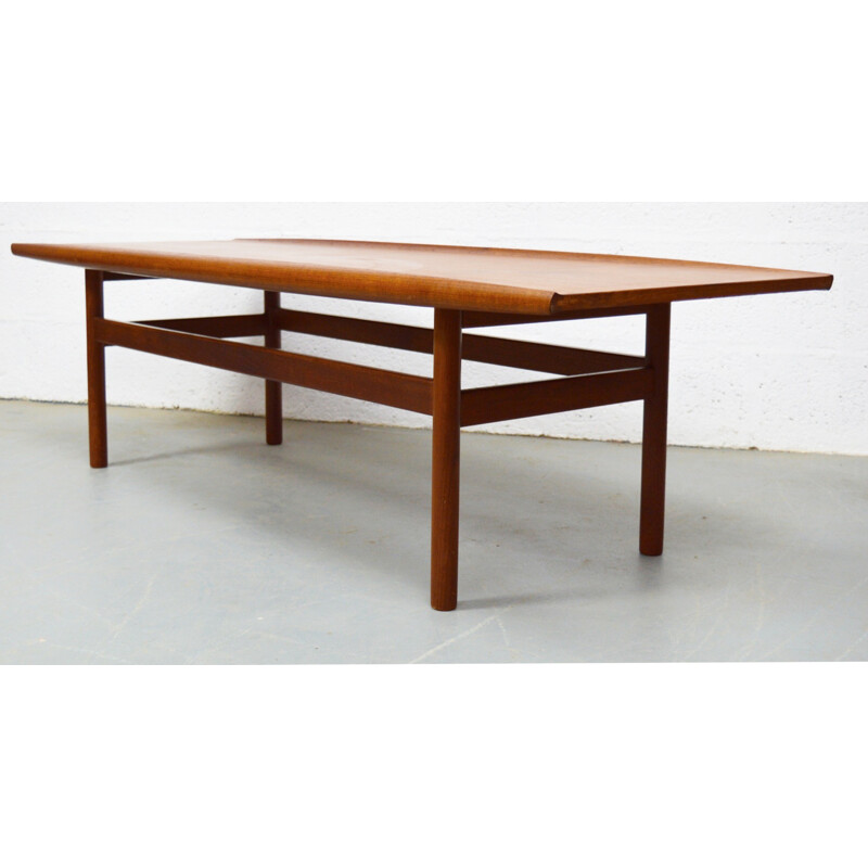 Grande table basse danoise en teck - 1960