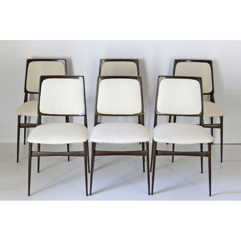 Ensemble de 6 chaises vintage par Vittorio Dassi 1960