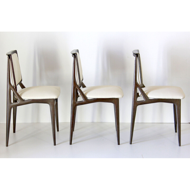 Set Of 6 Vintage Dining Set Chairs By Vittorio Dassi 1960s