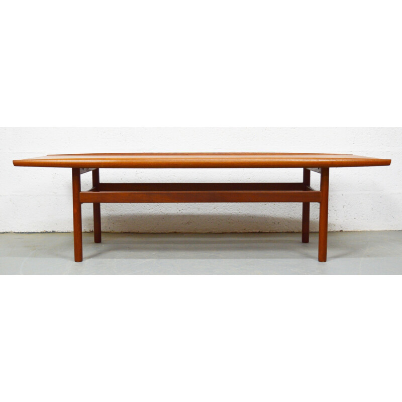 Grande table basse danoise en teck - 1960