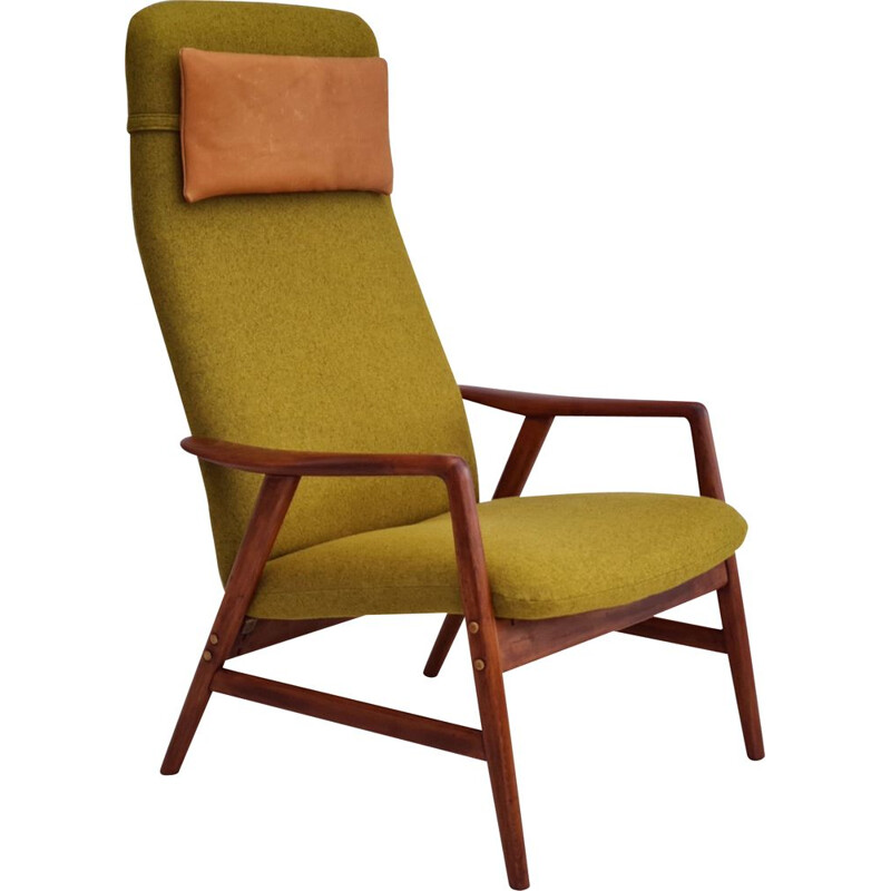 Fauteuil vintage modèle Kontur laine de meubles Alf Svensson 1960