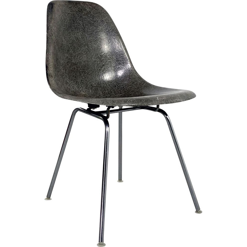 Chaise d'appoint DSX vintage grise de Charles et Ray Eames pour Herman Miller 1960