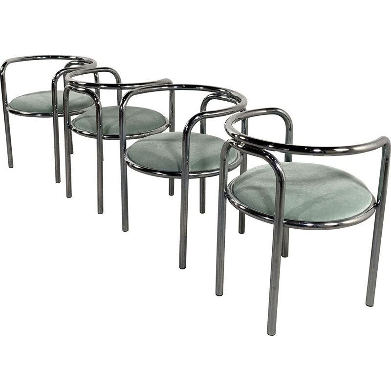 Ensemble de 4 chaises vintage Locus Solus de Gae Aulenti pour Poltronova 1960