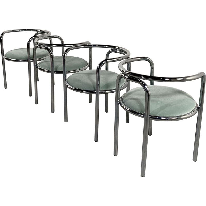 Set of 4 vintage Locus Solus Chairs by Gae Aulenti for Poltronova, 1960s