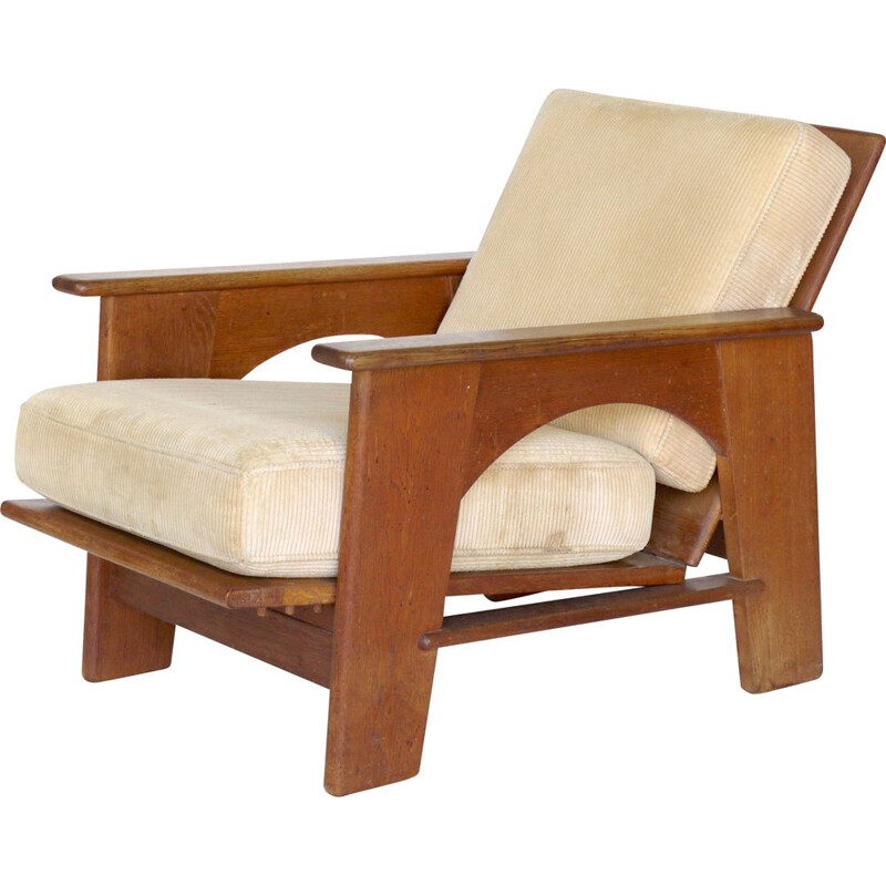 Gran sillón ajustable vintage de Bas van Pelt para My Home 1930