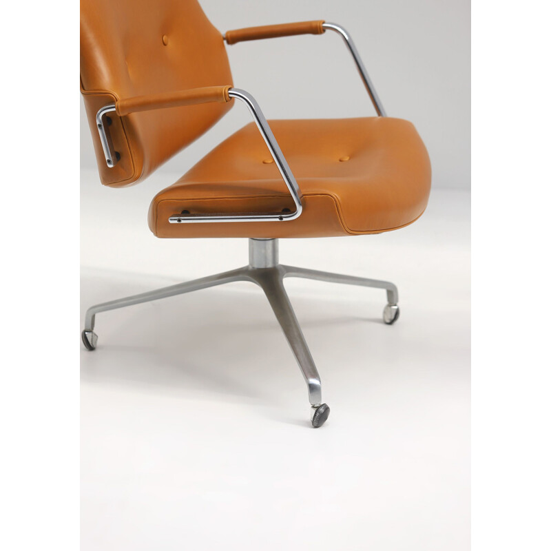 Fauteuil vintage Preben Fabricius et Jorgen Kastholm FK84 pour Kill International 1970