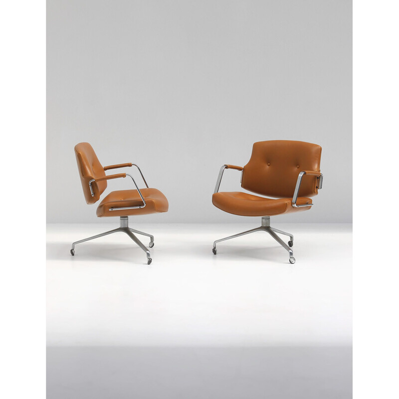 Vintage Preben Fabricius and Jorgen Kastholm FK84 chair for Kill International 1970s