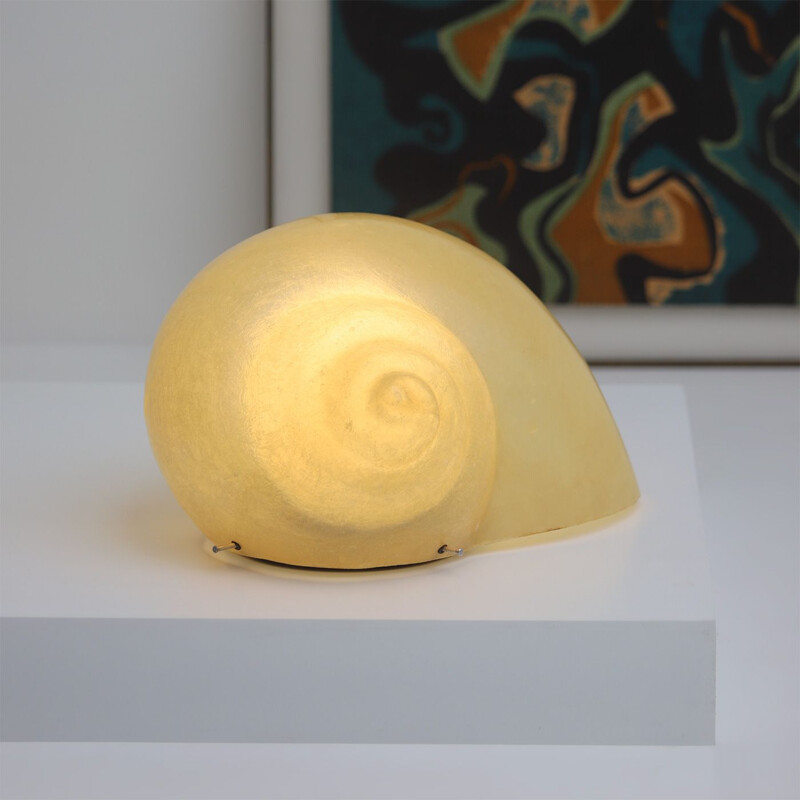 Vintage Sergio Camilli Snail Lamp for Bieffeplast, Italy 1974s