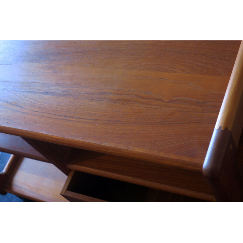 Vintage Teak Serving Trolley with Drawer, Danish 1960s