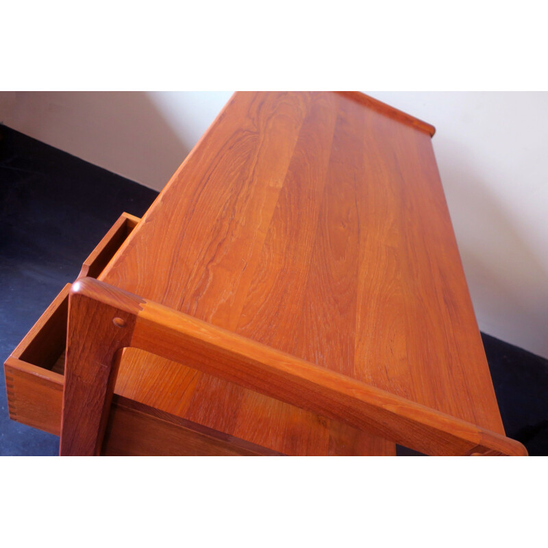 Vintage Teak Serving Trolley with Drawer, Danish 1960s