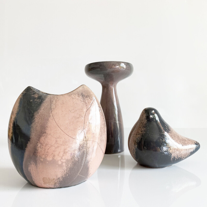 Ensemble de vases vintage en céramique par Otto Gerharz, Allemagne 1960
