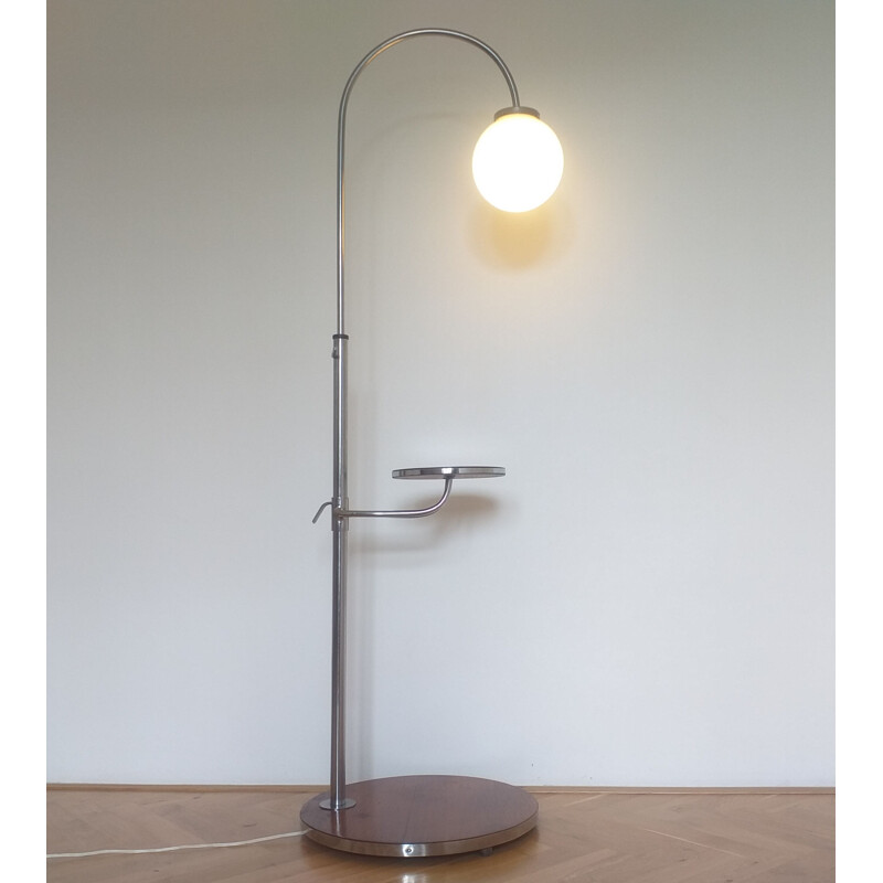 Vintage Functionalism and Art Deco Floor Lamp by Jindrich Halabala 1930s