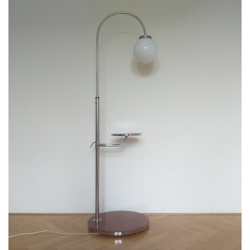 Vintage Functionalism and Art Deco Floor Lamp by Jindrich Halabala 1930s