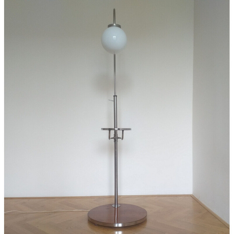 Vintage Functionalism and Art Deco Floor Lamp by Jindrich Halabala 1930s