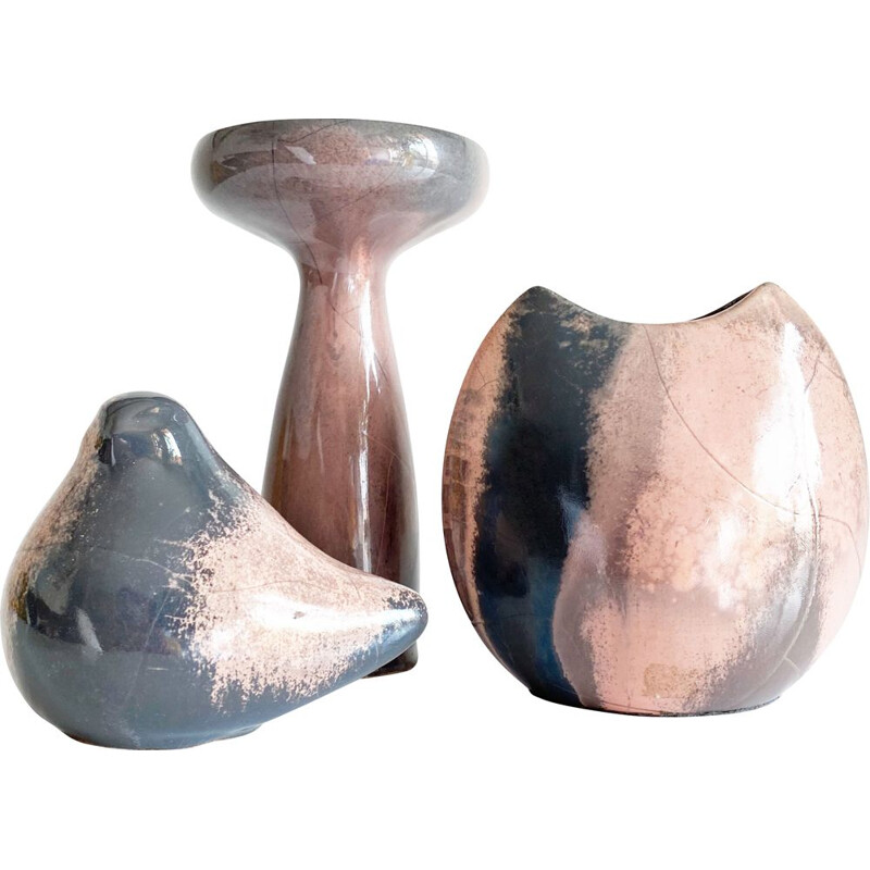 Set of vintage ceramic vases by Otto Gerharz, Germany 1960s