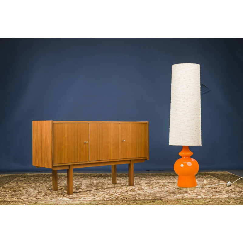 Vintage vloerlamp met verlichte glazen steun door Doria Leuchten, 1960