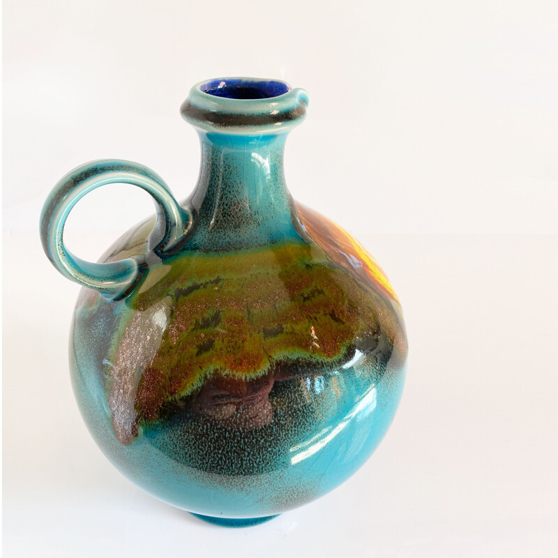 Vintage ceramic jug vase, Germany 1970s