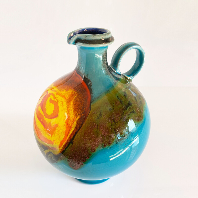 Vintage ceramic jug vase, Germany 1970s