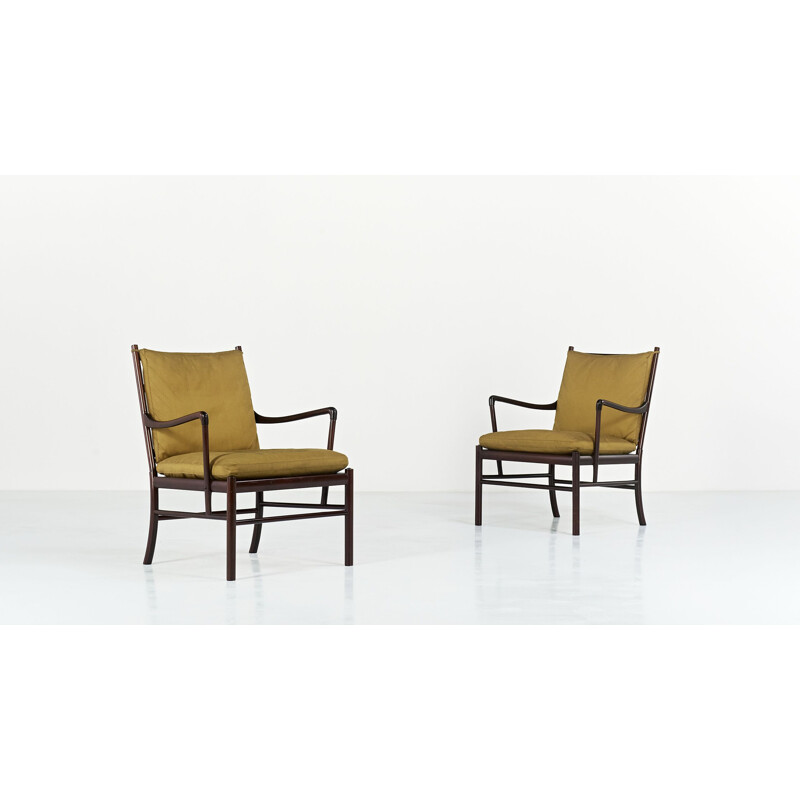 Pair of vintage armchairs Pj 149 by Ole Wanscher for Poul Jeppesen, Denmark 1950s