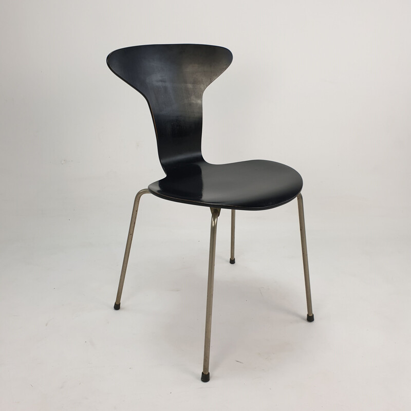 Chaise vintage moustique modèle 3105 par Arne Jacobsen pour Fritz Hansen, Danois 1960