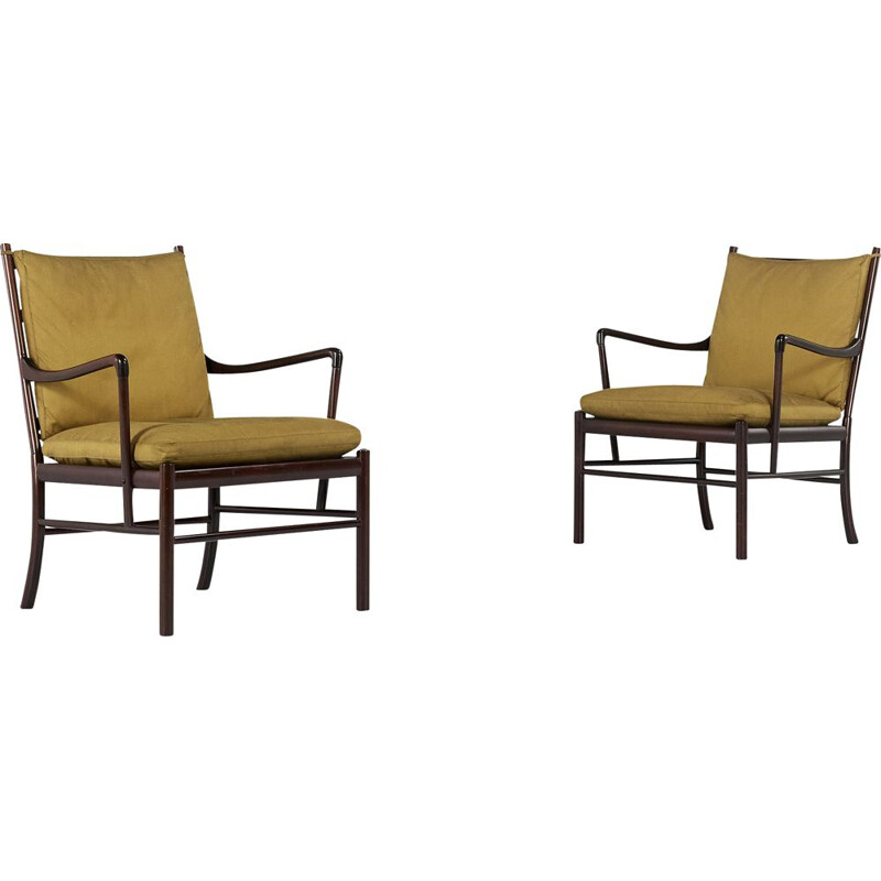 Pair of vintage armchairs Pj 149 by Ole Wanscher for Poul Jeppesen, Denmark 1950s