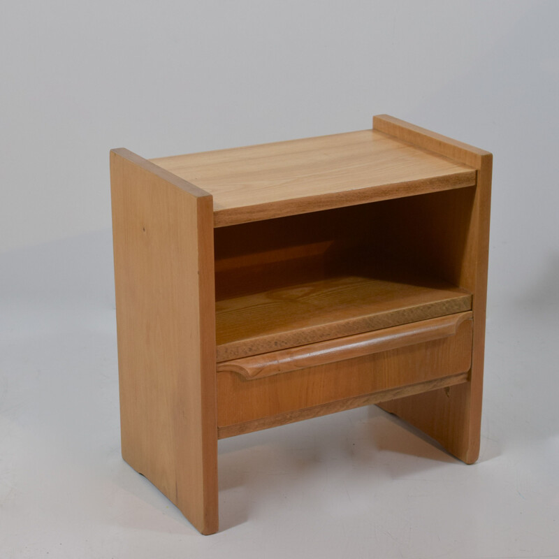 Pair of vintage oak nightstands, 1950