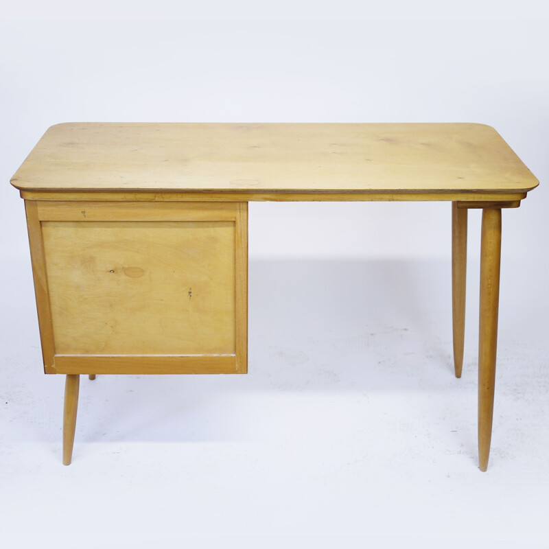 Vintage Two Drawer Wooden Desk, U.K 1960s