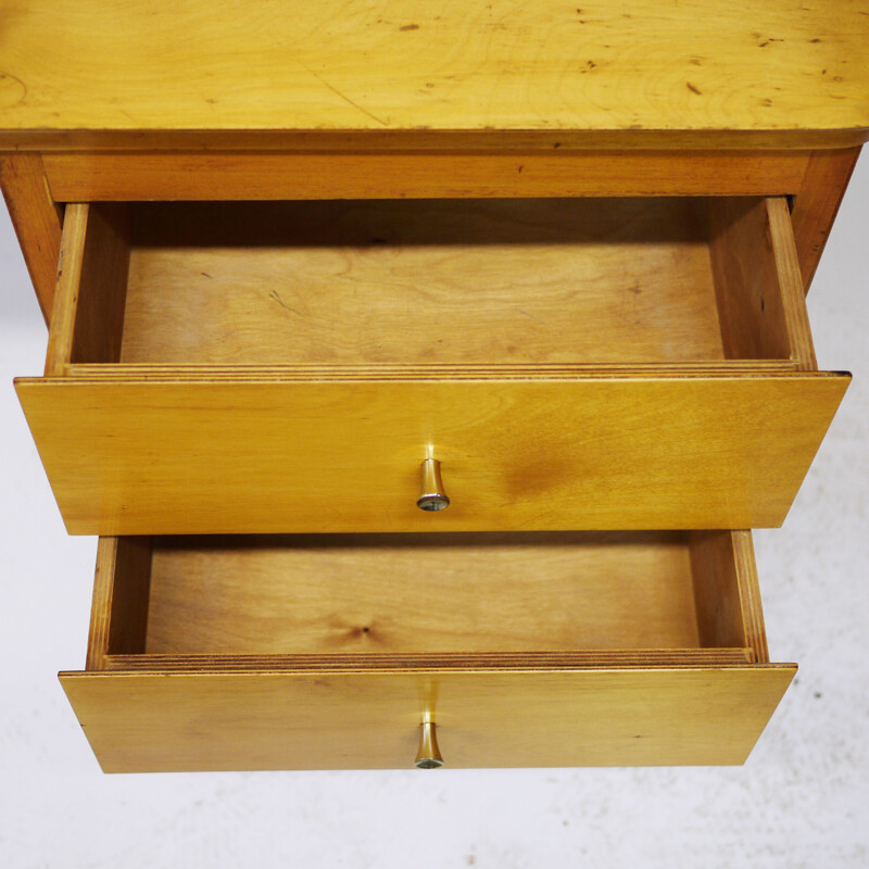 Vintage Two Drawer Wooden Desk, U.K 1960s