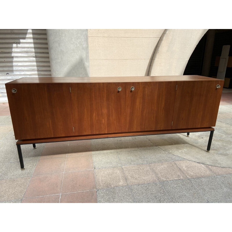 Vintage sideboard with 3 cabinets Alain Richard 1960s