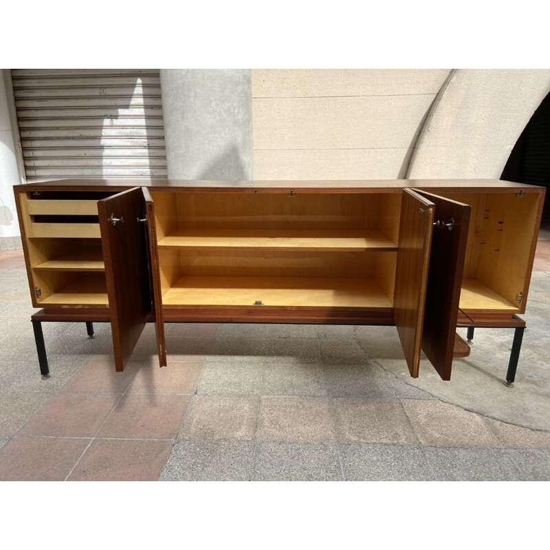 Vintage sideboard with 3 cabinets Alain Richard 1960s