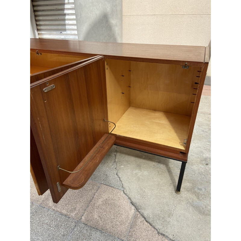 Vintage sideboard with 3 cabinets Alain Richard 1960s