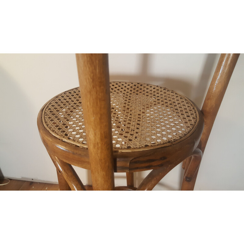 Vintage beech wood bar stool 1900s