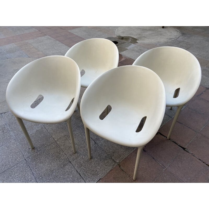 Lot de 4 fauteuils vintage "soft Egg" de Philippe Starck, Italie 2005