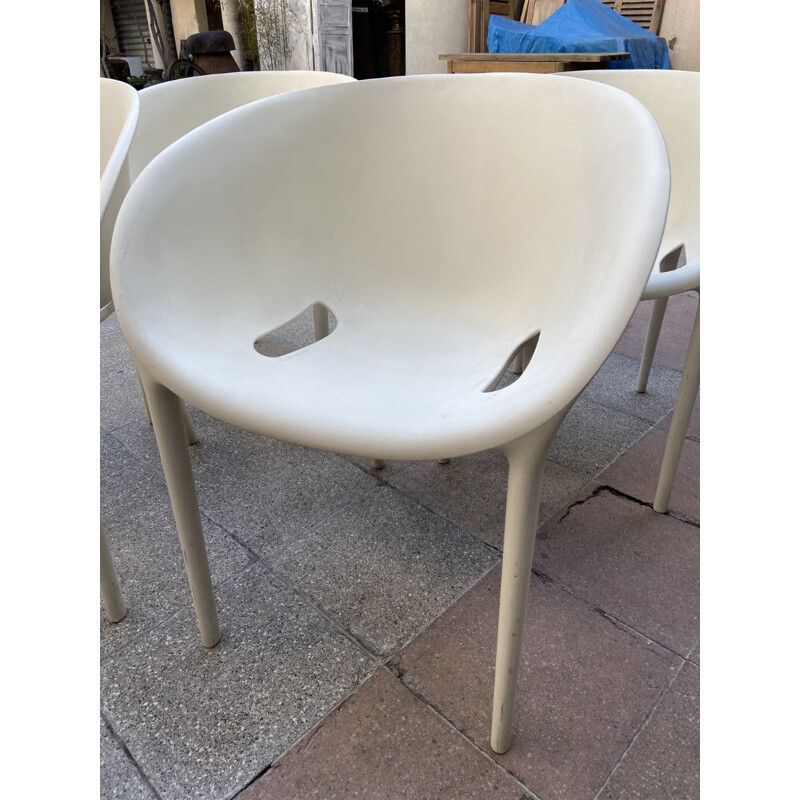 Lot de 4 fauteuils vintage "soft Egg" de Philippe Starck, Italie 2005