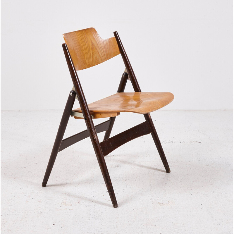 Vintage Model SE18 Foldable Chair by Egon Eiermann for Wilde and Spieth 1852s
