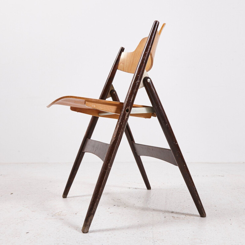 Vintage Model SE18 Foldable Chair by Egon Eiermann for Wilde and Spieth 1852s