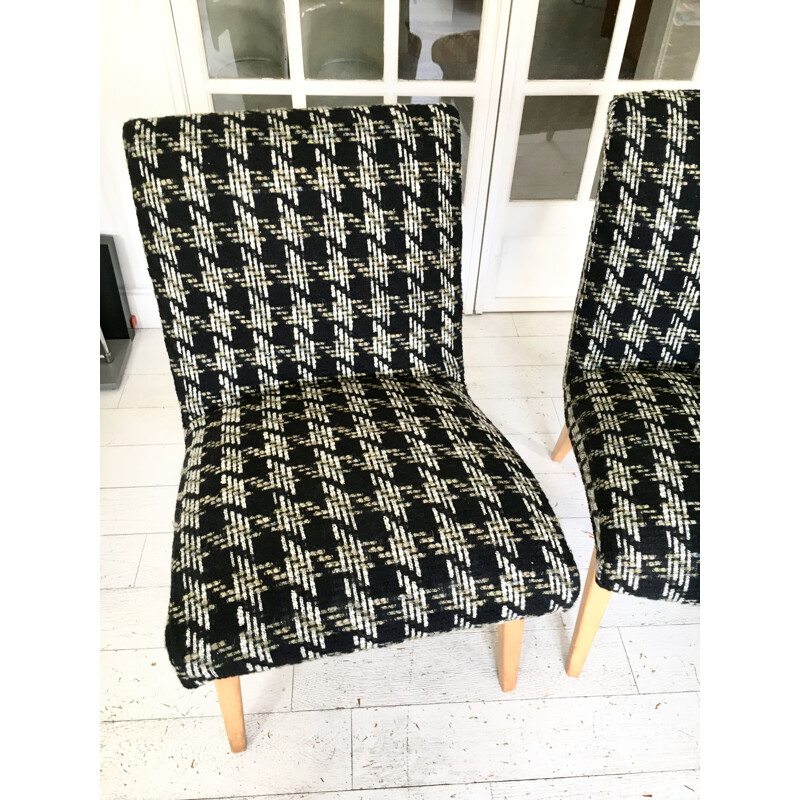 Paar vintage "Vostra" fauteuils in massief beukenhout, gelakt, door Jens Risom, Duitsland 1949