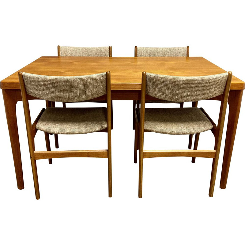 Vintage teak table and chair set, Scandinavian 1950s