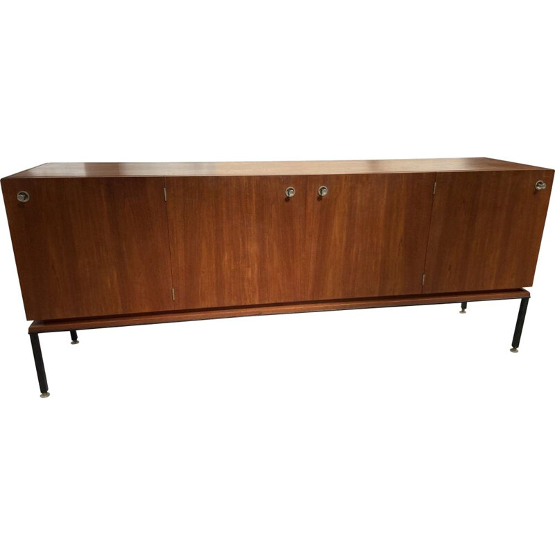 Vintage sideboard with 3 cabinets Alain Richard 1960s