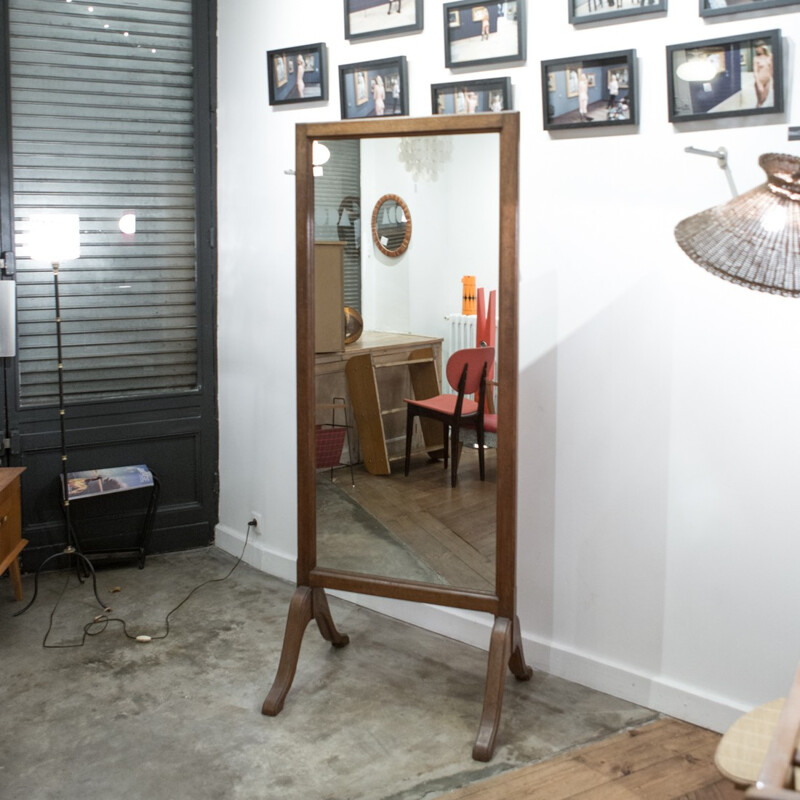 Tailor mirror in wood - 1940s