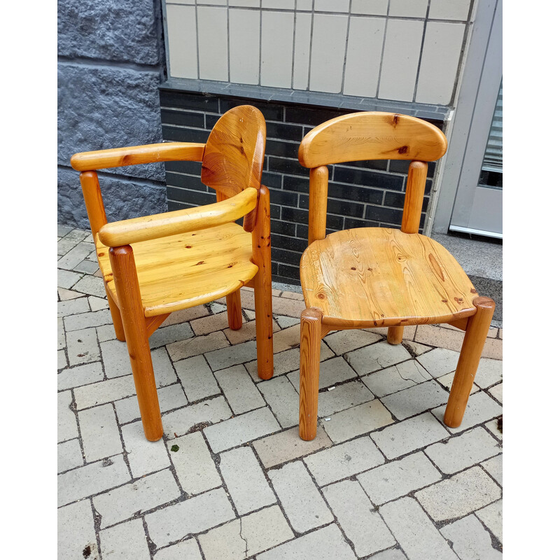 Paire de chaises vintage en pin de Rainer Daumiller, Danemark 1970