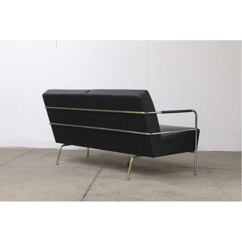 Vintage Leather & chrome sofa by Gunilla Allard, Sweden 1994s