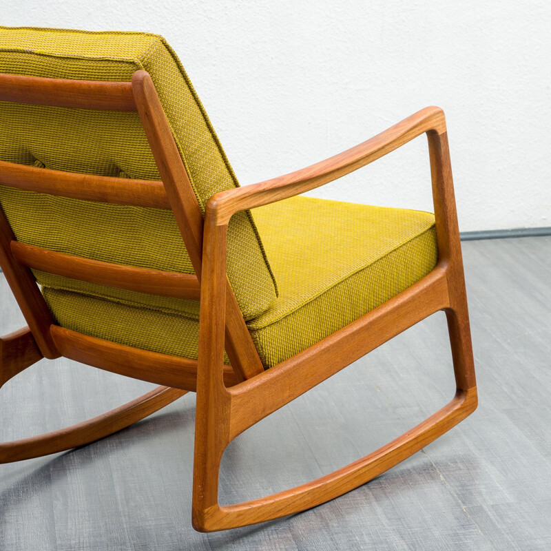 Vintage rocking chair by Ole Wanscher for France & Son 1960s