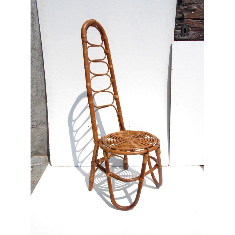 Paire de chaises vintage en rotin Dirk Van Sliedregt par Rohe Hollande, 1950