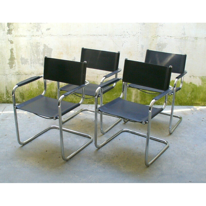 Set van 4 vintage stoelen van Mart Stam 1970