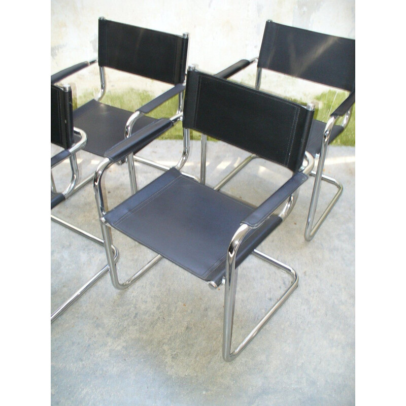 Set of 4 vintage Dining Chairs by Mart Stam 1970s