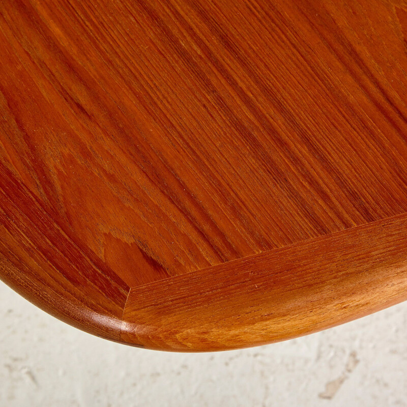 Vintage Oval Teak Extendable Dining Table from Dyrlund, Denmark 1960s